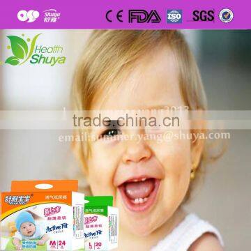 Hot sell cheap super absorption Breathable film disposable baby nappies
