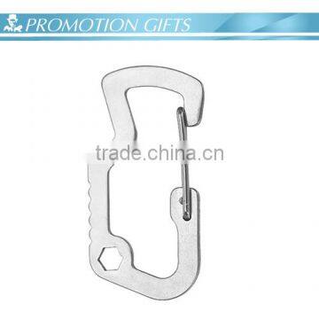 Design Stainless Steel Multifunctional Caming Carabiner With Bottle Opener photo-2