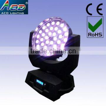 HOT 36*10w 4in1 RGBW/A zoom led moving head light, quad color led moving head zoom,zoom led stage light