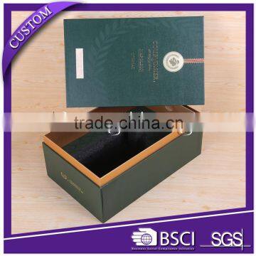 Simple whiskey 1 bottle zipper wine box with shoulder