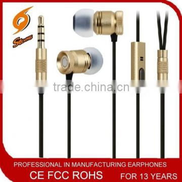 Microphone metal in ear earphone headphone for North America from manufacturer