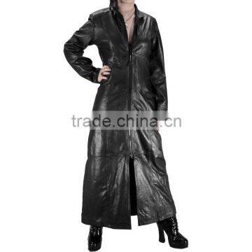 New Goth/Goth Faux Leather Gothic Steampunk Military Coat