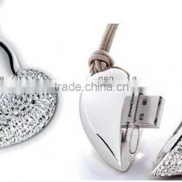 4GB Romantic Lover heart usb pen, pure usb heart, full capacity high speed jewelry usb 2.0 everlasting love usb flash memory