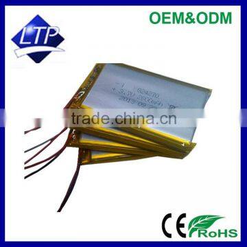 Factory Direct selling Rechargeable 824270 small lithium polymer battery 3.7V 2800mah polymer battery for Tablet PC