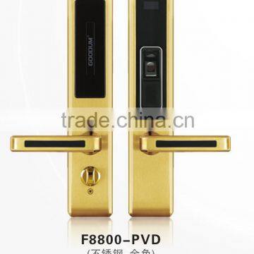 Hotel card door lock access control fingerprint password door lock with digital card