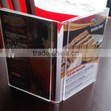a4 size acrylic plastic restaurant menu holder