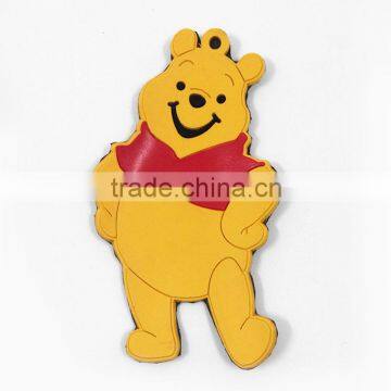 Custom designs cheap rubber 3d bear shaped pvc fridge magnet