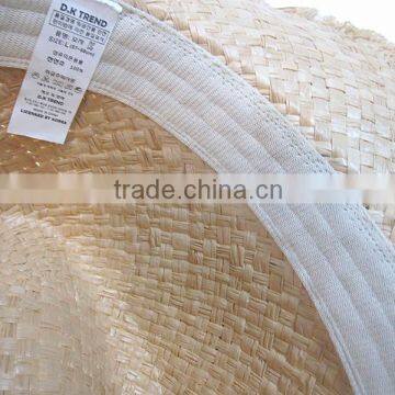 New Cheap Fashion Wholesale Natural Riffia Ribbon Rope Custom Panama Lady Straw Hat