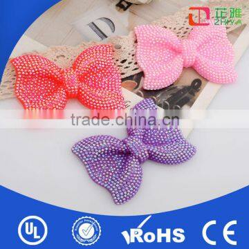 2014 new trends kids resin rhinestone hair bow