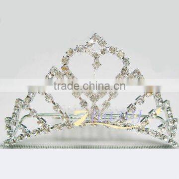 heart rhinestone tiara