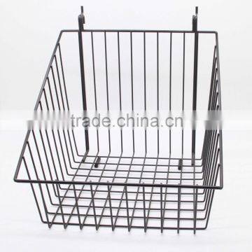 New Slatwall / Gridwall Small Basket Hanging Basket Heavy Duty Sloping for Retail Display photo-2