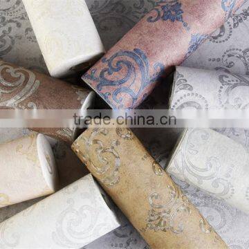 Big Flower Classic Wallpaper Brown Wall Paper