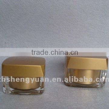 diamond square jar for cosmetic package