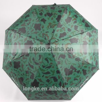 3 section auto open and close camouflage umbrella