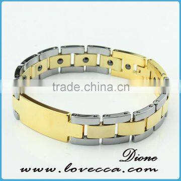 18K Gold Plated Men Bracelet Jewelry Energy Health Magnetic Bracelets for Man bio Bracelet