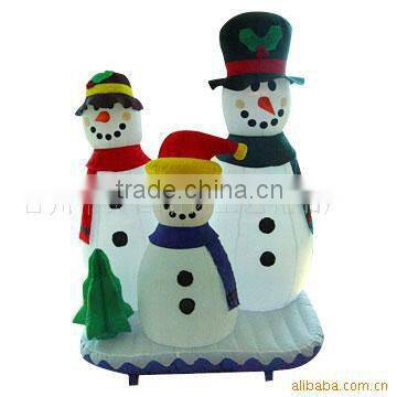 Inflatable Snowman Family