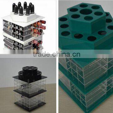 Black Rotating Acrylic Spinning Lipstick Tower photo-3