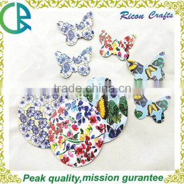 Metal crafts gifts High-quality Metal cartoon, button name card, ribbon with butterfly pin