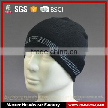 Plain Black Beanie Hat for Men