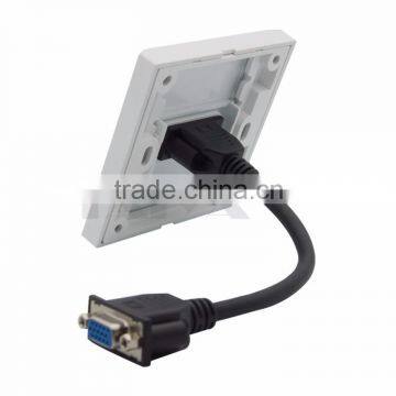 VGA wall plate with back side 20CM short cable