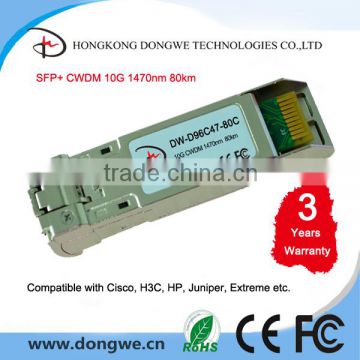 DW-D96C47-80C 10Gbps SFP+ CWDM Transceiver,80km with Cisco, HP, H3C etc