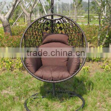 patio rattan hanging swing chair(PH-10),Outdoor Patio PE Rattan Swing