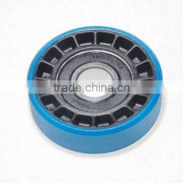 Escalator Step Roller 80mm, 80x25mm, bearing 6204, 80x25x6204, Blue