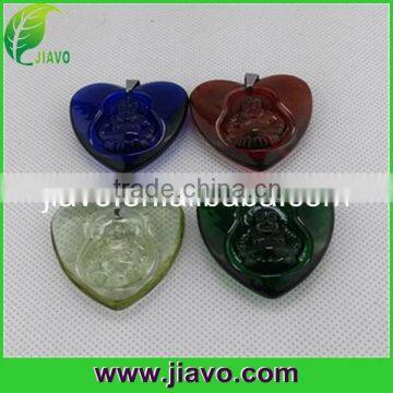 In stock coloured glaze pendant /heart pendant