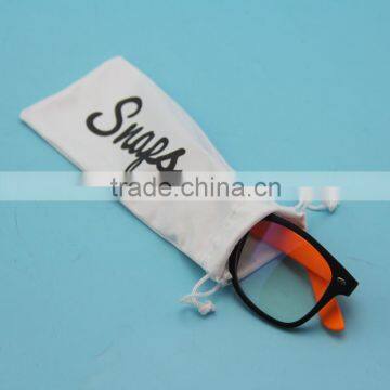 best sell drawstring sunglass pouch with logo printing