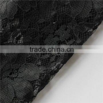 Net Black Nylon Cotton Mixed Fabric Floral Lace for Apparel/girls Dress/anarkaw Salwar Kameez photo-4