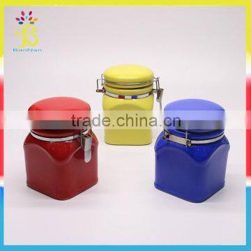 Normally Design Cheap Ceramic Colorful Seal Jar for Promotional photo-5