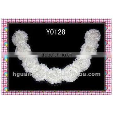 Fashion Chiffon Fabric Flower Collar Trimming as Garment Accessories