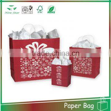 Custom Printed Logo Christmas Paper Shopping Bags Making Factory