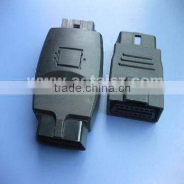 Integrated J1962 16pin OBD2 male to female adapter