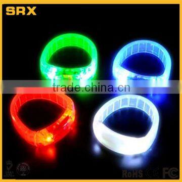 CUSTOM MAKE PLASTIC MATERIAL LED Flashing Bracelet in factory price