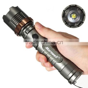 Cheap 2000lm 3 Mode Waterproof Lotus Head LED Flashlight Suit Gray