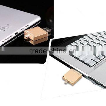 Gold Metal Material 8gb 16gb 32gb 64gb OTG 2.0 USB Flash Drive Memory Phone U Disk photo-3