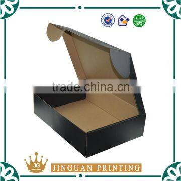 Black shipping corrugated box