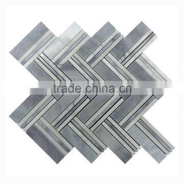 Brand new grey marble mosaic hexagon bathroom tiles With Good Quality