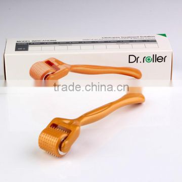 Newest 192 needles Gold color metal side Seamless needle derma roller Dr roller