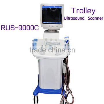 Carejoy Trolley Mobile Type Ultrasound machine/Scanner RUS-9000C With Convex Micro-convex linear rectal transvaginal probe