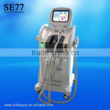 Hot sale 3 in 1 E-light laser rf beauty machine for hair removal tattoo removal and skin rejuvenation