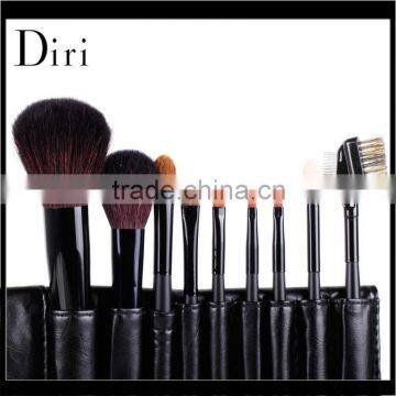 Shenzhen direct nylon hair makeup storage with 9pcs brush