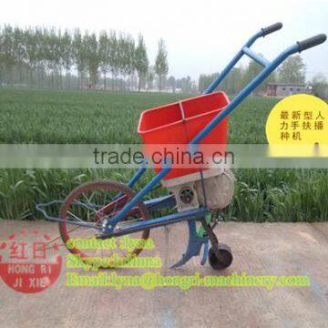 2015 Precise manual small hand push corn maize wheat seeder planter