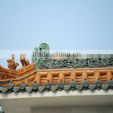 Chinese clay roof tiles for building