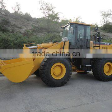 big farming tractor type machie, building equipment of wheel loader, earth moving machine