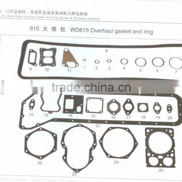 service kit for WEICHAI WD615 diesel engine, weichai engine repair kit, weichai engine parts