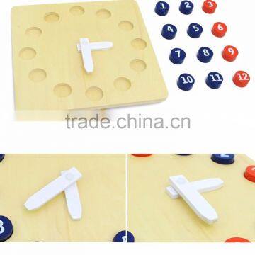 Educational Wooden Toy Professional Montessori Material Basswood Activity Clock photo-4