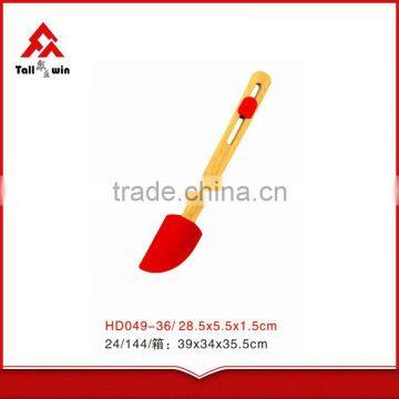 Long Handle Silicone Spatula With Wooden Handle photo-5