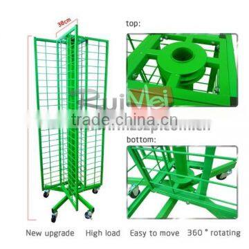 4 Sided Spinning Metal Grid Mesh Display Rack With Sign Holder photo-2